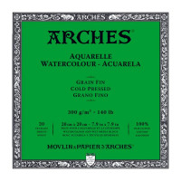 Альбом для акварелі Arches CP 300г 20х20см 100% бавовна 20арк