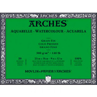 Альбом для акварелі Arches CP 300г 23х31см 100% бавовна 20арк