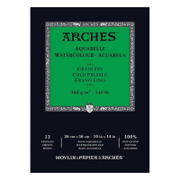 Альбом для акварелі Arches CP 300г 26х36см 100% бавовна 12арк