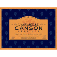 Альбом для акварели Canson Heritage, холодного прессования, 300г/м2, 18х26 см 20 листов,100% хлопок