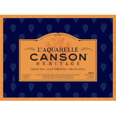 Альбом для акварелі Canson Heritage, холодного пресування, 300г/м2, 18х26 см 20 аркушів, 100% бавовна