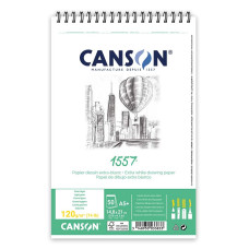 Альбом для графіки на спіралі Canson 1557 Dessin 120 г/м2 A5, 50 аркушів