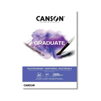 Альбом-склейка для змішаних технік Canson "Graduate" Mixed Media 200 г/м2 A4, 20 аркушів