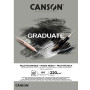 Альбом-склейка для змішаних технік Canson "Graduate" Mixed Media Grey 220г/м2 A4, 30 аркушів