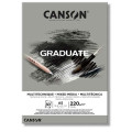 Альбом-склейка для змішаних технік Canson "Graduate" Mixed Media Grey 220г/м2 A5, 30 аркушів