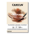 Альбом-склейка для змішаних технік Canson "Graduate" Mixed Media Natural 220г/м2 A5, 30 аркушів