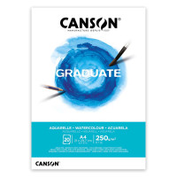 Альбом-склейка для акварели Canson "Graduate" Watercolour 250 г/м2 A4, 20 листов