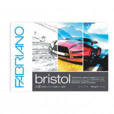 Склейка для рисования Fabriano Bristol 250г/м2 A5 20 листов Склейка для рисования Fabriano Bristol 250г/м2 A5 20 листов
