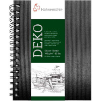 Скетчбук Sketch Book Deko на спирали черный 140 г/м² A5, 62 листа