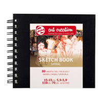 Блокнот на спіралі Talens Art Creation 110г/м² 15х15см, 80л., Royal Talens