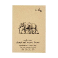 Блокнот для ескізів Smiltainis AUTHENTIC, А5, 135 г/м, 80 листів, коричневий колір