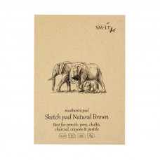 Блокнот для ескізів Smiltainis AUTHENTIC, А5, 135 г/м, 80 листів, коричневий колір