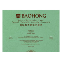 Склейка для акварели 100% хлопок 31х23см CP 300г 20л, Baohong