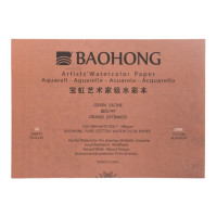 Склейка для акварели 100% хлопок 51х36см HP 300г 20л, Baohong