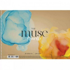 Альбом для акварелі MUSE на спіралі 220г/м2 20л Школярик