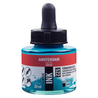 Тушь акриловая AMSTERDAM INK, (522) Бирюзовый синий, 30мл, Royal Talens