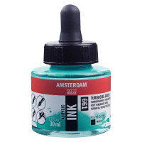 Туш акрилова AMSTERDAM INK, (661) Бірюзовий зелений, 30мл, Royal Talens