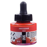 Тушь акриловая AMSTERDAM INK, (399) Нафтоловый красный темный, 30мл, Royal Talens