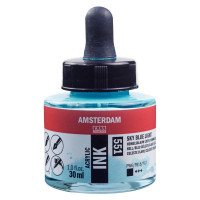 Тушь акриловая AMSTERDAM INK, (551) Небесно-голубой светлый, 30мл, Royal Talens