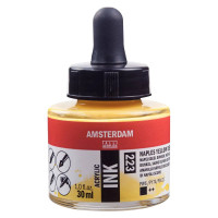 Тушь акриловая AMSTERDAM INK, (223) Неополитанский желтый темный, 30мл, Royal Talens