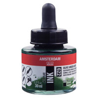 Туш акрилова AMSTERDAM INK, (622) Оливковий зелений темний, 30мл, Royal Talens