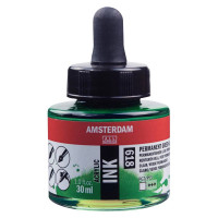 Тушь акриловая AMSTERDAM INK, (618) Перм. зеленый светлый, 30мл, Royal Talens