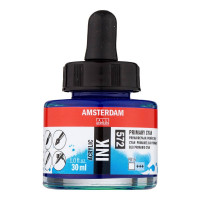Туш акрилова AMSTERDAM INK, (572) Первинний ціановий, 30мл, Royal Talens
