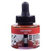 Туш акрилова AMSTERDAM INK, (411) Сієна палена, 30мл, Royal Talens