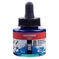 Тушь акриловая AMSTERDAM INK, (570) Синий ФЦ, 30мл, Royal Talens