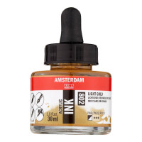 Тушь акриловая AMSTERDAM INK, (802) Золотой светлый,30мл, Royal Talens