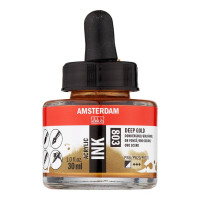 Тушь акриловая AMSTERDAM INK, (803) Золотой темный, 30мл, Royal Talens