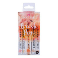 Набор кистей-ручек Ecoline Brushpen BEIGE PINK 5 цв, Royal Talens