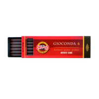 Грифель Gioconda 4378 Сепия коричневая темная 5,6 мм 6 штук, Koh-i-noor
