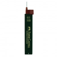 Грифель 0,5мм B Super-Polymer 12штук в пеналі 120501 Faber-Castell