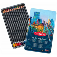 Набір кольорових олівців Derwent Procolour 12 кол. у металевій коробці