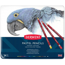 Набір пастельних олівців Derwent "Pastel Pencils" 24 кол. в металевій коробці