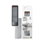 Олівці Winsor Newton Medium Graphite 6 штук металевий пенал