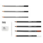Набір для графіки Winsor Newton Sketching 10 предметів, метал