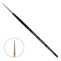 Кисть REMBRANDT серия 110 для акварели красный соболь круглая №0 короткая ручка
