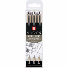 Набір лінерів Pigma Micron 3 штуки Чорні, Sakura