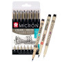 Набір лінерів Pigma Micron 6шт, Brush 1шт і PN 1шт, Sakura