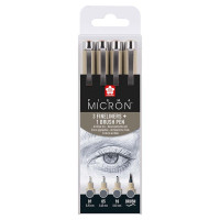 Набор линеров PIGMA Micron 4 штуки Серый, Sakura  