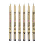 Лінери PIGMA Micron 6 штук Чорні, Sakura