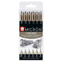 Набір лінерів PIGMA Micron 6 штук Чорні, Sakura