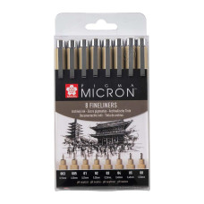 Набір лінерів PIGMA Micron 8 штук Чорні, Sakura