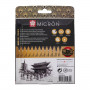 Набір лінерів Pigma Micron Black&Gold 12 шт лімітована колекція, Sakura