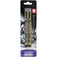 Набор линеров Pigma Micron черные 2шт 0.1 Sakura