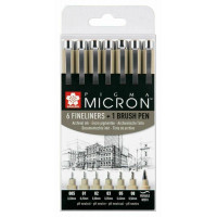 Набор линеров PIGMA Micron 6шт+PIGMA BRUSH В ПОДАРОК Sakura    