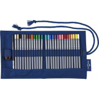 Набор акварельных карандашей Goldfaber Aqua 27 цветов кисть+ точилка. В тканевом рулоне, Faber-Castell