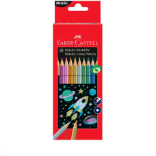 Набор 10 цветных карандашей металлик, Faber-Castell